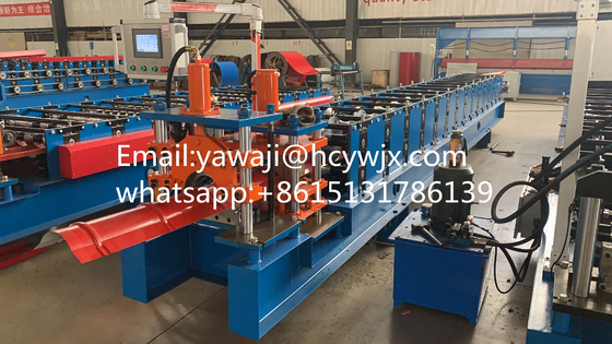 0.3 मिमी - 0.8 हाई स्पीड रिज टोपी रोल बनाने की मशीन 380V 50 हर्ट्ज 3