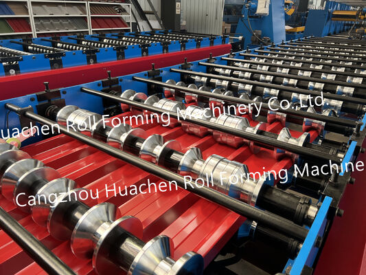 Metal coil forming machine for tile production