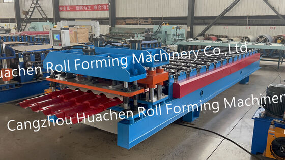 Metal Corrugated Roll Forming Machine Corrugated Iron Roofing Sheet Making High Productivity Gear & Bearing