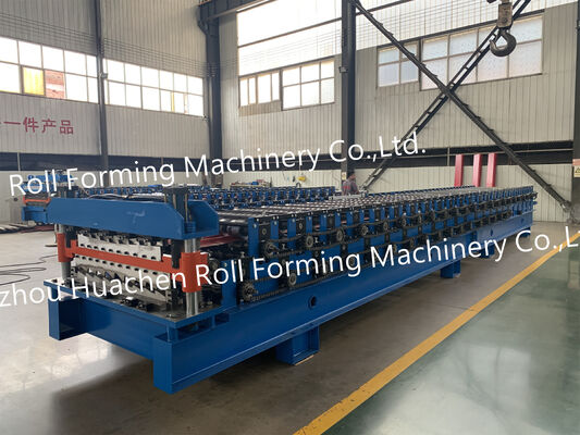 Trapezoidal roof panel metal plate rolling forming machine
