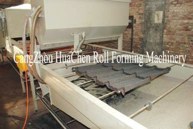 उत्पादन लाइन उच्च क्षमता बनाने स्टोन लेपित धातु रूड टाइल रोल