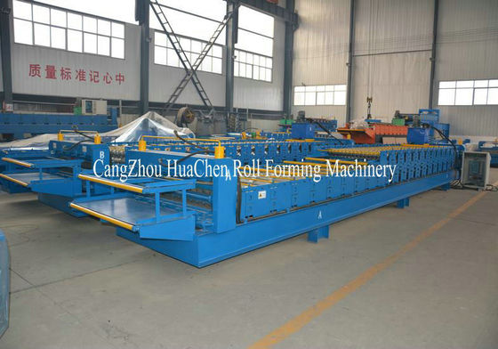 सीमेंस पीएलसी नियंत्रण डबल लेयर चमकता हुआ रोल छत के लिए मशीन बनाने