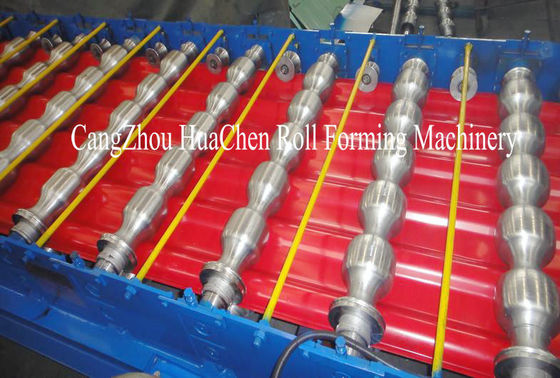 स्टील प्रोफाइल / टाइल छत / चमकता हुआ टाइल रोल पीएलसी नियंत्रण प्रणाली के साथ बनाने की मशीन