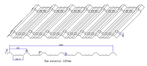380V 50 हर्ट्ज 3 चरणों शीत रोल बनाने की छत शीट मशीन / मशीनरी