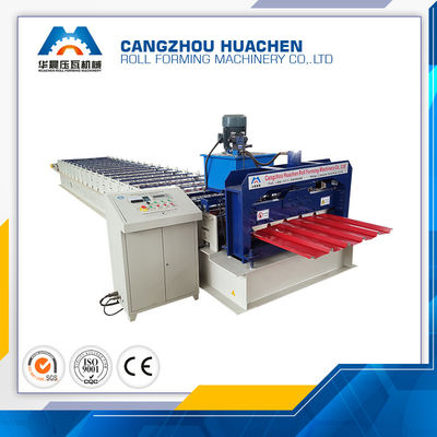 रंगीन स्टील Trapezoidal छत शीट रोल बनाने की मशीन PPGI सैनिक सामग्री