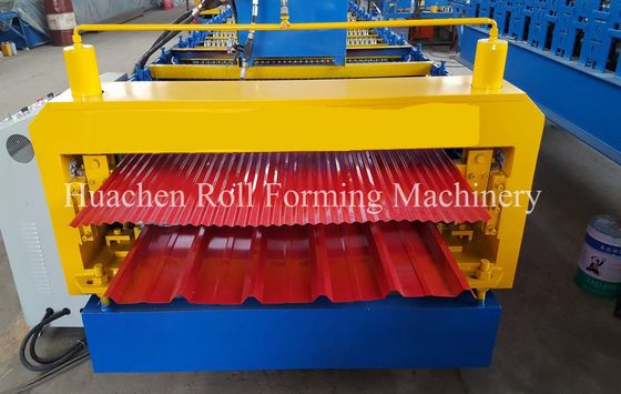 Metal Roofing Sheet Double Layer Roll Forming Machine with Hydraulic Cutting