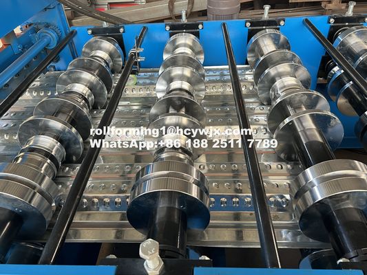 पीएलसी नियंत्रित मंजिल डेक रोल बनाने की मशीन 400 मिमी एच बीम स्टील फ्रेम 1220 मिमी चौड़ा