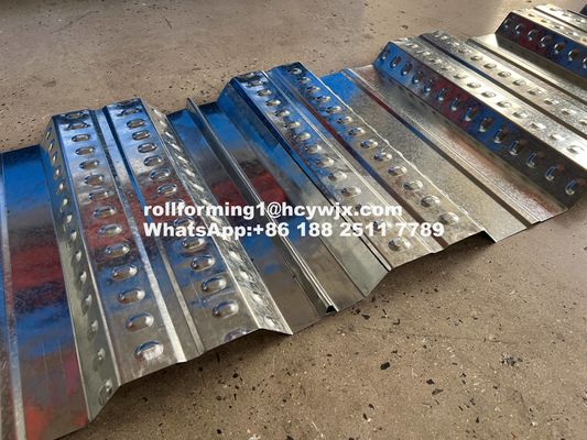 पीएलसी नियंत्रित मंजिल डेक रोल बनाने की मशीन 400 मिमी एच बीम स्टील फ्रेम 1220 मिमी चौड़ा