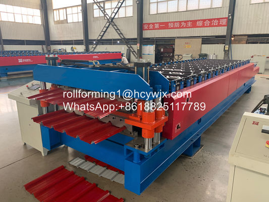 0.3-0.6 मिमी धातु के लिए 75 मिमी मुख्य शाफ्ट बटन टच स्क्रीन रोल बनाने की मशीन