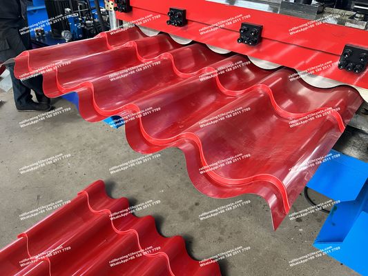 पीपीजीआई रंग स्टील जीआई सामग्री ग्लास्ड टाइल रोल बनाने की मशीन के लिए