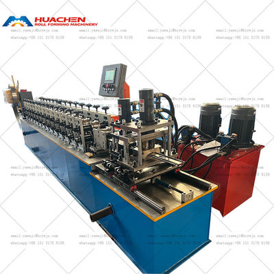 धातुकर्म स्टील शटर दरवाजा रोलिंग मशीन के साथ पंचिंग