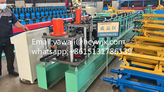 पी.एल.सी. नियंत्रण 14-18 रोलर स्टेशनों के साथ सी पुर्लिन रोल बनाने की मशीन