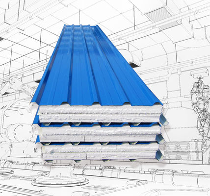 6 पंक्तियों 3KW के साथ स्वचालित ईपीएस सैंडविच पैनल उत्पादन लाइन