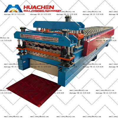 16 स्टेशनों और चेन ड्राइव के साथ कुशल डबल डेक रोल फोर्मिंग मशीन