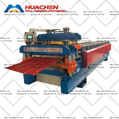 पीपीजीआई/जीआई सामग्री के लिए जस्ती धातु छत पैनल डबल डेक रोल बनाने की मशीन