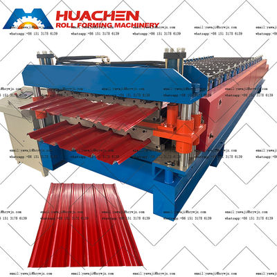 छत 1250mm डबल लेयर रोल बनाने की मशीन 380v