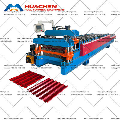 छत दीवार पैनल डबल डेक PPGI / GI धातु रोल बनाने की मशीन