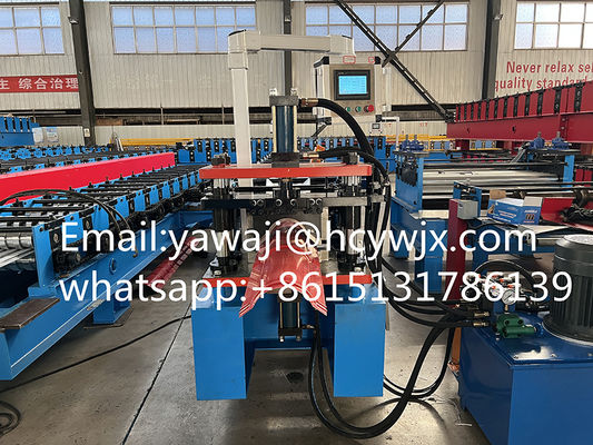 3 चरण 400 मिमी रंग स्टील शीट कैप बनाने की मशीन / रोल फॉर्म उपकरण