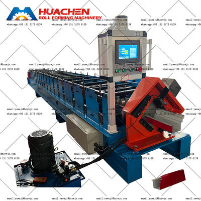 जस्ती रिज छत नाली रूफ पैनल रोल बनाने मशीन 410 मिमी चौड़ाई