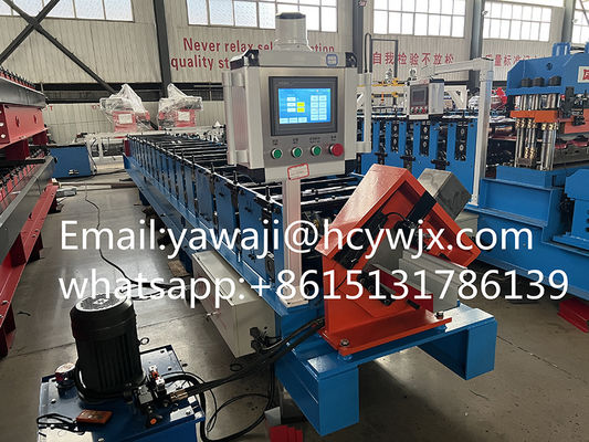 जस्ती रिज छत नाली रूफ पैनल रोल बनाने मशीन 410 मिमी चौड़ाई