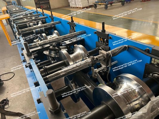 बिजली नियंत्रण प्रणाली के साथ 45 # इस्पात दौर Downspout रोल बनाने की मशीन