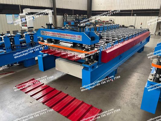 इथियोपिया 600 पीएलसी कंट्रोल सिस्टम रूफ शीट मेकिंग मशीन आयरन रोलिंग मशीन