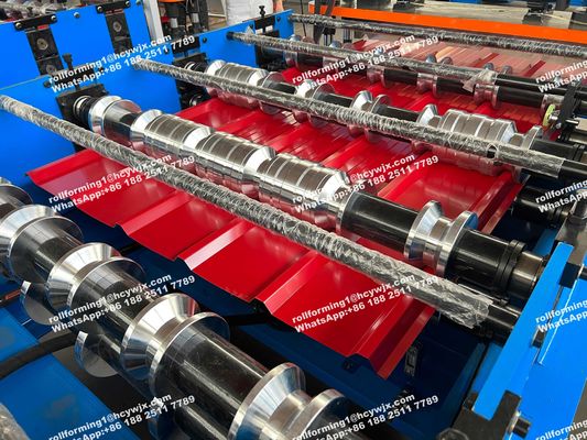 इथियोपिया 600 पीएलसी कंट्रोल सिस्टम रूफ शीट मेकिंग मशीन आयरन रोलिंग मशीन