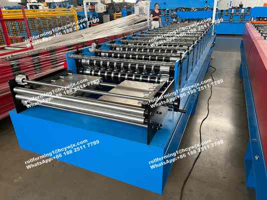 0.7 मिमी रूफ शीट के लिए स्टील साइलो पीपीजीआई नालीदार रोल बनाने की मशीन
