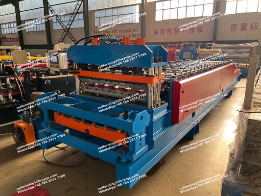 धातु की छत की दीवार पैनलों के लिए डबल लेयर रोल बनाने की मशीन बोस्निया और हर्ज़ेगोविना