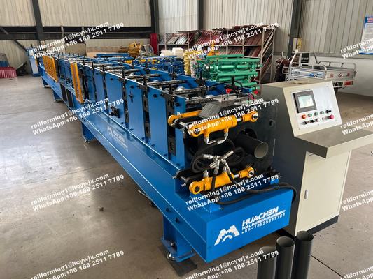 बारिश के पानी के लिए घुमावदार रेनस्पॉट रोल बनाने की मशीन डाउनपाइप / पानी पाइप