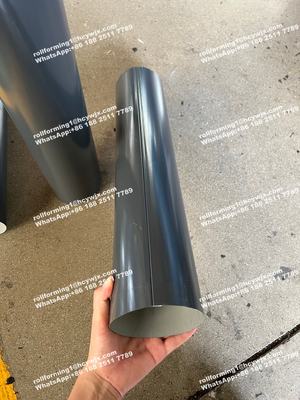 बारिश के पानी के लिए घुमावदार रेनस्पॉट रोल बनाने की मशीन डाउनपाइप / पानी पाइप