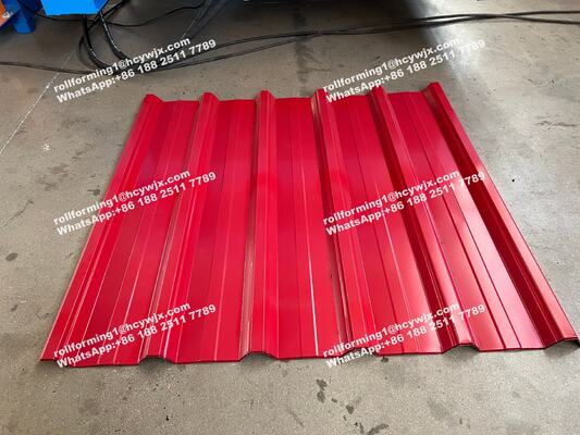 1250 मिमी चौड़ाई और 0.3-0.6 मिमी मोटाई टाइल उत्पादन के लिए पीएलसी नियंत्रण के साथ डबल लेयर रोल फोर्मिंग मशीन