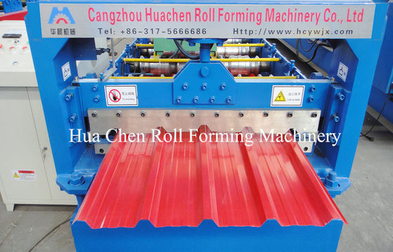 एशिया के बाजार 914 सामग्री की छत शीट बनाने की मशीन Simens पीएलसी नियंत्रण के साथ