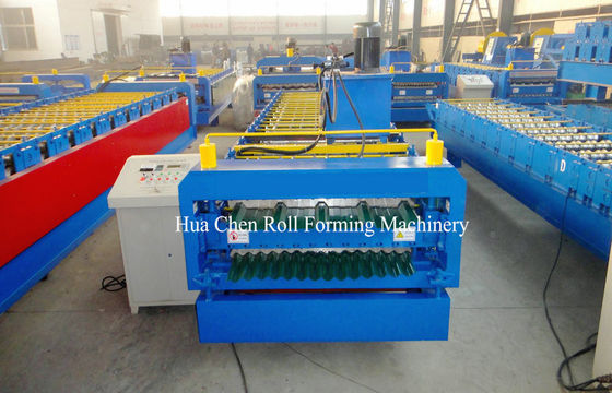 सीई के साथ स्टील प्लेट के लिए आईबीआर और नालीदार डबल लेयर रोल बनाने की मशीन