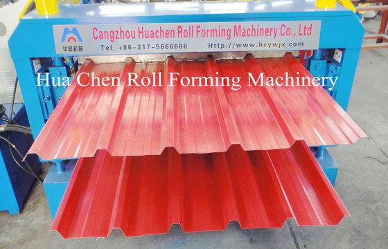 बनाने की गति 8-12m/मिनट डबल परत छत बनाने की मशीन दस्ता व्यास 76mm