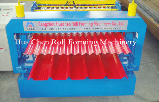 डबल लेयर रूफ पैनल रंग स्टील शीट रोल 12/13 पंक्तियों के साथ बनाने मशीन