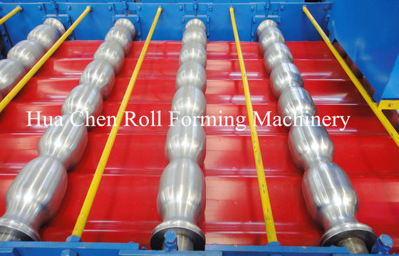 CE के साथ 7.5Kw हाइड्रोलिक पावर टाइल और रूफ डबल लेयर कोल्ड रोल बनाने की मशीन