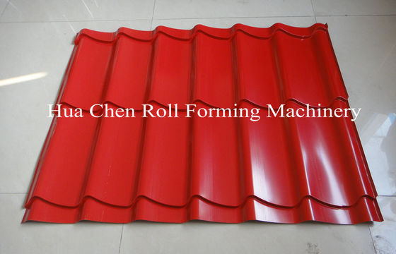 CE के साथ 7.5Kw हाइड्रोलिक पावर टाइल और रूफ डबल लेयर कोल्ड रोल बनाने की मशीन