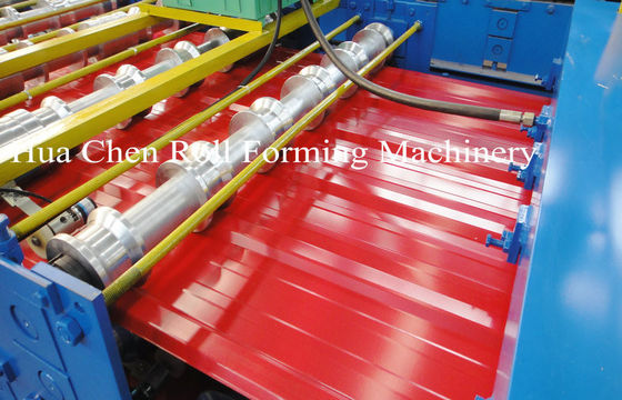 रंग स्टील प्लेट डबल परत छत पैनल रोल बनाने की मशीन 1200 / 1250mm चौड़ाई