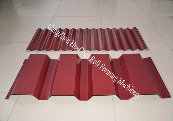 सीमेंस पीएलसी नियंत्रण डबल लेयर चमकता हुआ रोल छत के लिए मशीन बनाने