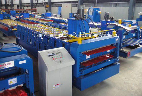 स्वचालित जस्ती स्टील डबल लेयर रोल 380V 50Hz के साथ बनाने मशीन