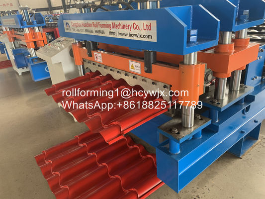 2 मीटर / मिनट पीएलसी नियंत्रण प्राचीन घुटा हुआ टाइल रोल बनाने की मशीन