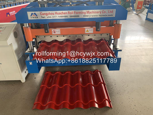 2 मीटर / मिनट पीएलसी नियंत्रण प्राचीन घुटा हुआ टाइल रोल बनाने की मशीन