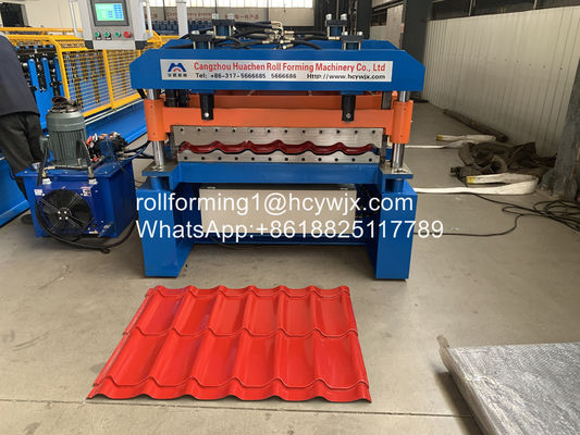 सीई स्टील ग्लेज़्ड टाइल रोल फोर्मिंग मशीन 380V