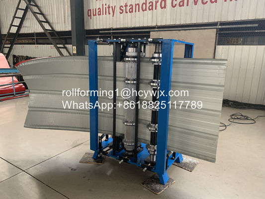 पीपीजीआई जीआई 6 एम / मिन रूफ शीट क्रिमिंग मशीन पीएलसी मैनुअल झुकने